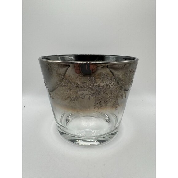 Mid Century Glass Ice Bucket Ombre Botanical Design - Dorothy Thorpe Style - Picture 8 of 10